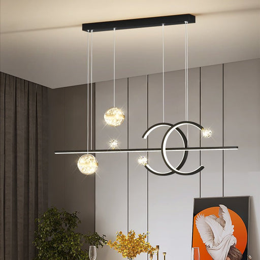 MIRODEMI® Luxury LED Pendant Light in a Nordic style for Dining Room, Kitchen, Bedroom Cool Light / Black