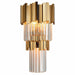 MIRODEMI® Gold two level crystal modern wall sconce