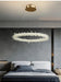 MIRODEMI® Ring design crystal hanging chandelier for living room, dining room, bedroom 11.8'' / Warm Light