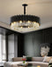 MIRODEMI® Black hanging crystal chandelier for living room, dining room, bedroom 37.4'' / Cool Light / Dimmable
