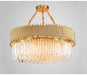 MIRODEMI® Gold round crystal ceiling chandelier for living room, dining room, bedroom