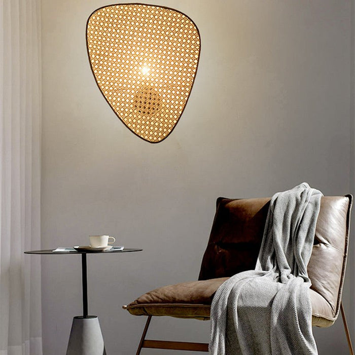 MIRODEMI® French Designer Wall Lamp with Hand Made Rattan Wicker for Bedroom image | luxury lighting | hand made wall lamps