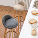 Retro-Styled Rotating High Bar Stool Made of Solid Wood image | luxury furniture | luxury bar stools | wooden stools