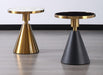 Gold/White/Black Round Small Modern Coffee Table For Living Room Gold + Black / D19.7*H22.4"