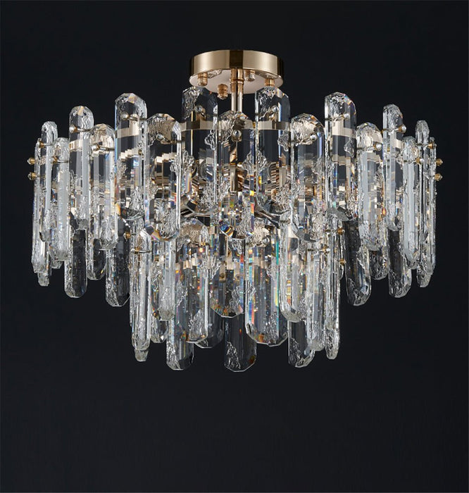 MIRODEMI® Tiered Сrystal Ceiling LED Chandelier for Living Room, Bedroom, Dining Room
