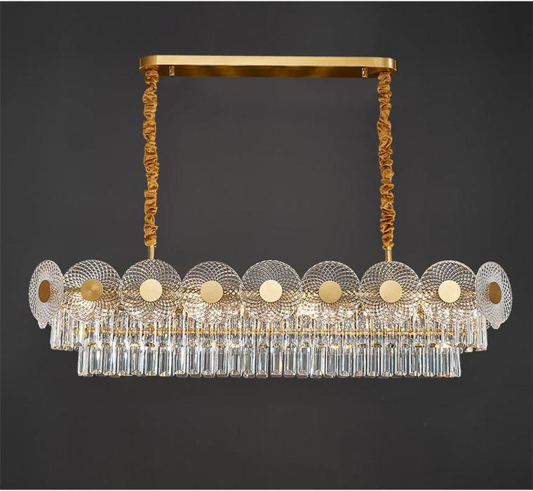 MIRODEMI® Creative Rectangle Crystal LED Chandelier for Dining Room, Kitchen, Bedroom image | luxury lighting | home decor