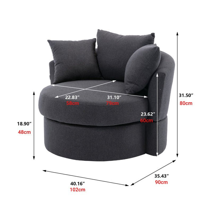 Lounge Swivel Bucket Accent Chair for Hotel or Living Room