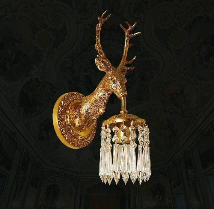 MIRODEMI® Luxury Wall Lamp in the Shape of a Deer Head for Living Room, Bedroom image | luxury lighting | luxury wall lamps