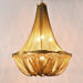 MIRODEMI® Silver Chain Chandelier Creative Round Design Loft Chandelier Gold / Dia15,8" / Warm Light 3000K