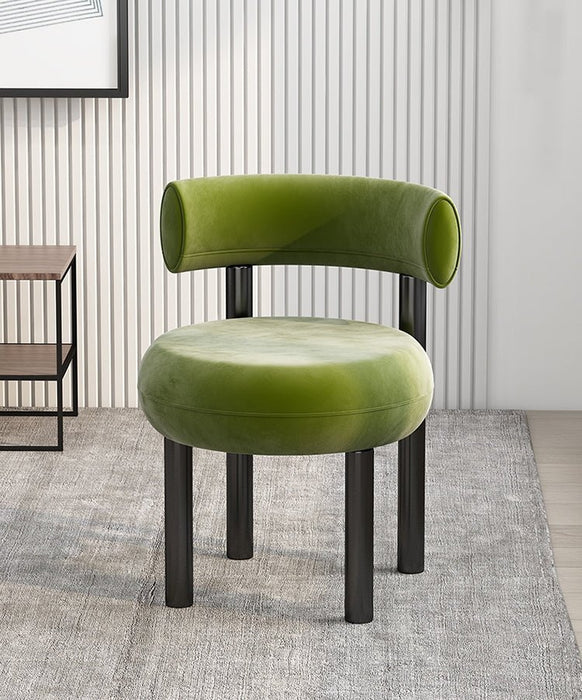 Modern Minimalist Fabric Dining Creative Chair Green
