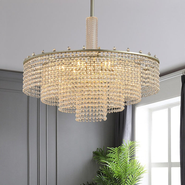 MIRODEMI® Round Luxury Crystal Hanging Creative Chandelier for Living Room, Bedroom image | luxury lighting | hanging lamps