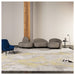 Blue/Grey/Beige Fluffy Rectangle Area Carpet 3'3"х5'3" (100х160cm) / 6