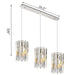 MIRODEMI® Suspension gold/chrome chandelier polished steel 3-chrome lamps by line / Warm light (3000K)