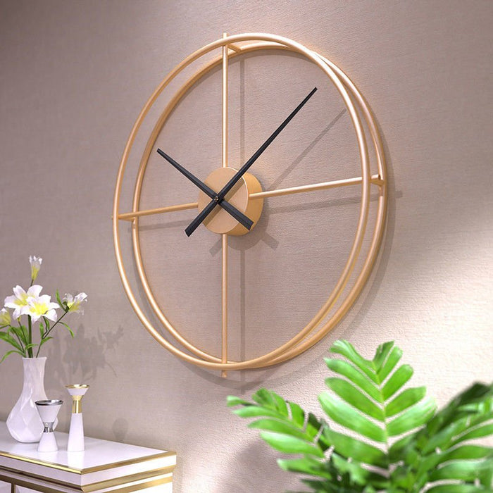 Large Gold Wall Clock For Living Room Decoration