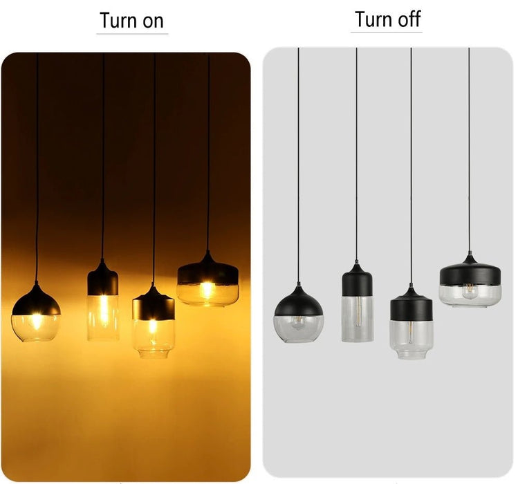 MIRODEMI® Modern loft hanging Glass Pendant Lamp for Kitchen, Restaurant, Bar, living room, bedroom