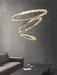 MIRODEMI® Ring design black crystal chandelier for living room, dining room, bedroom