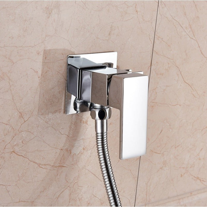 MIRODEMI® Chrome Wall Mounted Bathroom Shower Tap Bidet Toilet Sprayer Washer Mixer Faucet