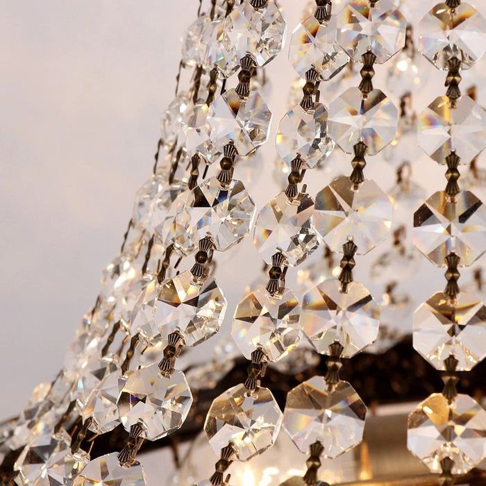 MIRODEMI® Retro Vintage Charming Royal Empire Style Big Led Crystal Modern Chandelier
