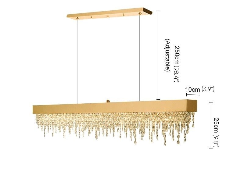 MIRODEMI® Black Modern Rectangle Chandelier for Dining Room image | luxury furniture | rectangle chandeliers | home decor