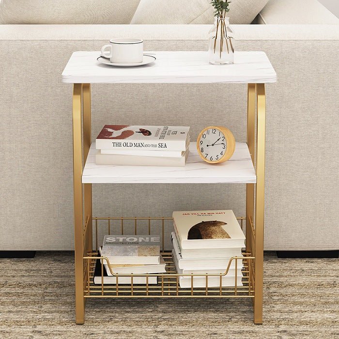 Metal Side Table With Storage Space made in Nordic Design image | luxury furniture | side tables | tables with storage