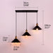 MIRODEMI® Industrial Retro Iron Interior Decoration Pendant Light for Bedroom, Kitchen, Restaurant, Bar, Balcony 3 Lights(2)