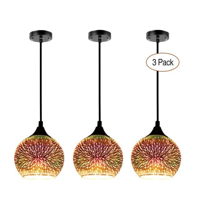 MIRODEMI® Modern 3D colorful romantic Starry sky hanging Glass shade Pendant Lamp a3TD