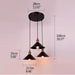 MIRODEMI® Industrial Retro Iron Interior Decoration Pendant Light for Bedroom, Kitchen, Restaurant, Bar, Balcony 3 Lights(3)