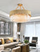 MIRODEMI® Luxury drum gold round crystal ceiling chandelier for living room, dining room, bedroom image | luxury lighting