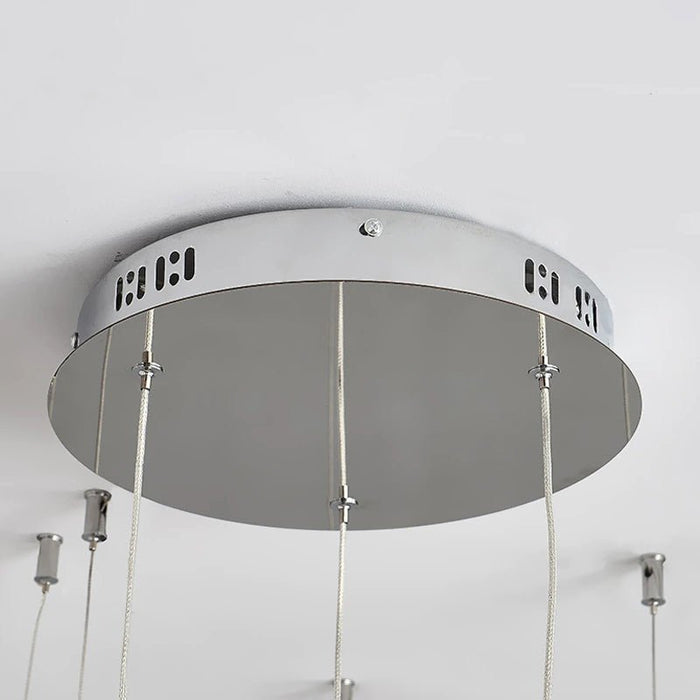 MIRODEMI® Chrome ring crystal chandelier for living room, dining room, bedroom