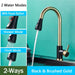 MIRODEMI® Kitchen Faucet Single Hole Pull Out Spout Kitchen Sink Mixer Tap Stream Sprayer Brushed Gold+Black