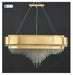 MIRODEMI® Gold hanging crystal ceiling chandelier for living room, dining room, bedroom Warm Light / Dimmable