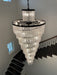 MIRODEMI® Luxury Frosted Glass Long Black Chandelier For Staircase, Living room, Stairwell image | luxury lighting
