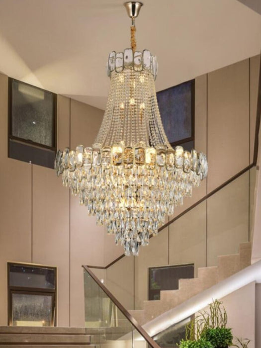 MIRODEMI® Large Luxury Staircase Crystal Chandelier For Living Room, Lobby, Hall, Stairwell image | luxury lighting