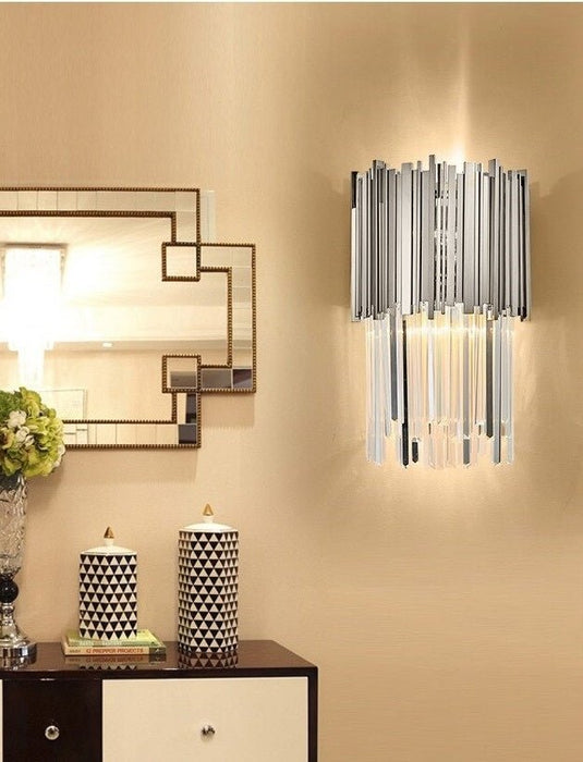 MIRODEMI® Modern gold/silver LED wall sconce with creative design Silver / 18'' / Warm light (3000K)
