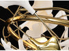 MIRODEMI® Ceramic petals gold ceiling chandelier for living room, dining room, bedroom