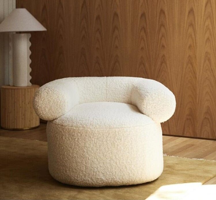 Light Luxury Single Velvet Sofa For Living Room Fleece