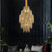 MIRODEMI® Gold staircase loft crystal hanging chandelier for living room, hall, lobby, stairwell image | luxury furniture