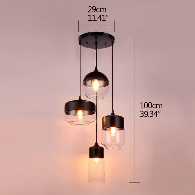 MIRODEMI® Modern loft hanging Glass Pendant Lamp for Kitchen, Restaurant, Bar, living room, bedroom C4D