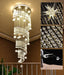MIRODEMI® Meteor Star Crystal Ceiling Long Spiral Staircase Chandelier For Stairwell