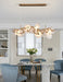 MIRODEMI® Modern gold glass chandelier for dining room, livimg room, bedroom White glass / Warm light 3000K
