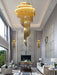 Mirodemi® Toudon | Outstanding Silver/Gold Long Chain Chandelier Dia47.2*H70.9" / Warm light / Gold