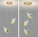 MIRODEMI® Swan Design Home Decor Lighting Gold Acrylic Staircase Chandelier For Stairwell image | luxury lighting