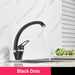 MIRODEMI® 3 color 360 Rotated Swivel Spout Kitchen Sink Faucet Black with Dot