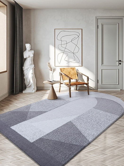 Unique bridge shaped post-modern living room area rug