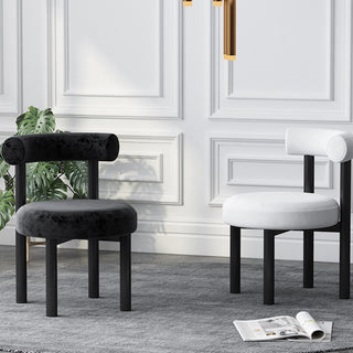 Fabric dining chair made of fabric, minimalist modern style