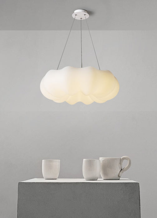 MIRODEMI® Cloud Pumpkin Shaped Drum Pendant Lamp for Children's Room Changeable / B / Dia30.0xH11.0cm / Dia11.8xH4.3"