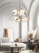 MIRODEMI® Glass LED Ball & Chrome Plated Metal Chandelier for Living room, Bedroom