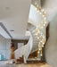 MIRODEMI® Golden/Black LED Hanging Meteor Rain Staircase Chandelier Golden lamp body / 25 Cone tube