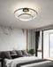 MIRODEMI® Electroplated LED Ceiling Light with 2 Layers Rotatable Ring for Living Room Warm light / Black / A