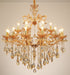 MIRODEMI® European-style LED Crystal Creative Candle Light Retro Chandelier Warm light / Amber / 15 heads
